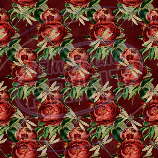 Dragonfly Rose 015 Printed Pattern Vinyl