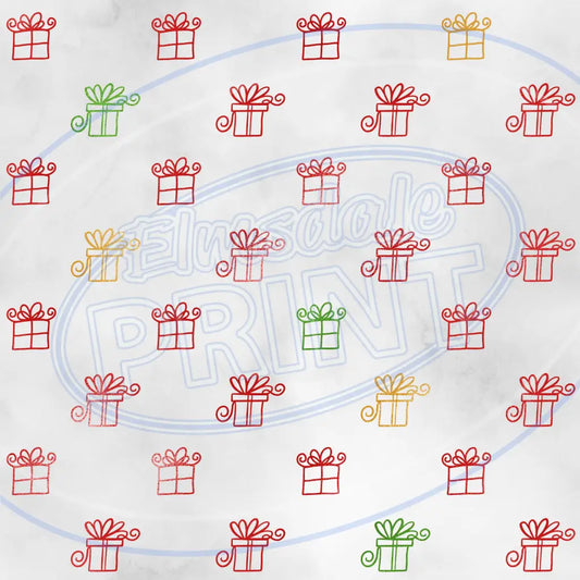 Gold Red Green 009 Printed Pattern Vinyl