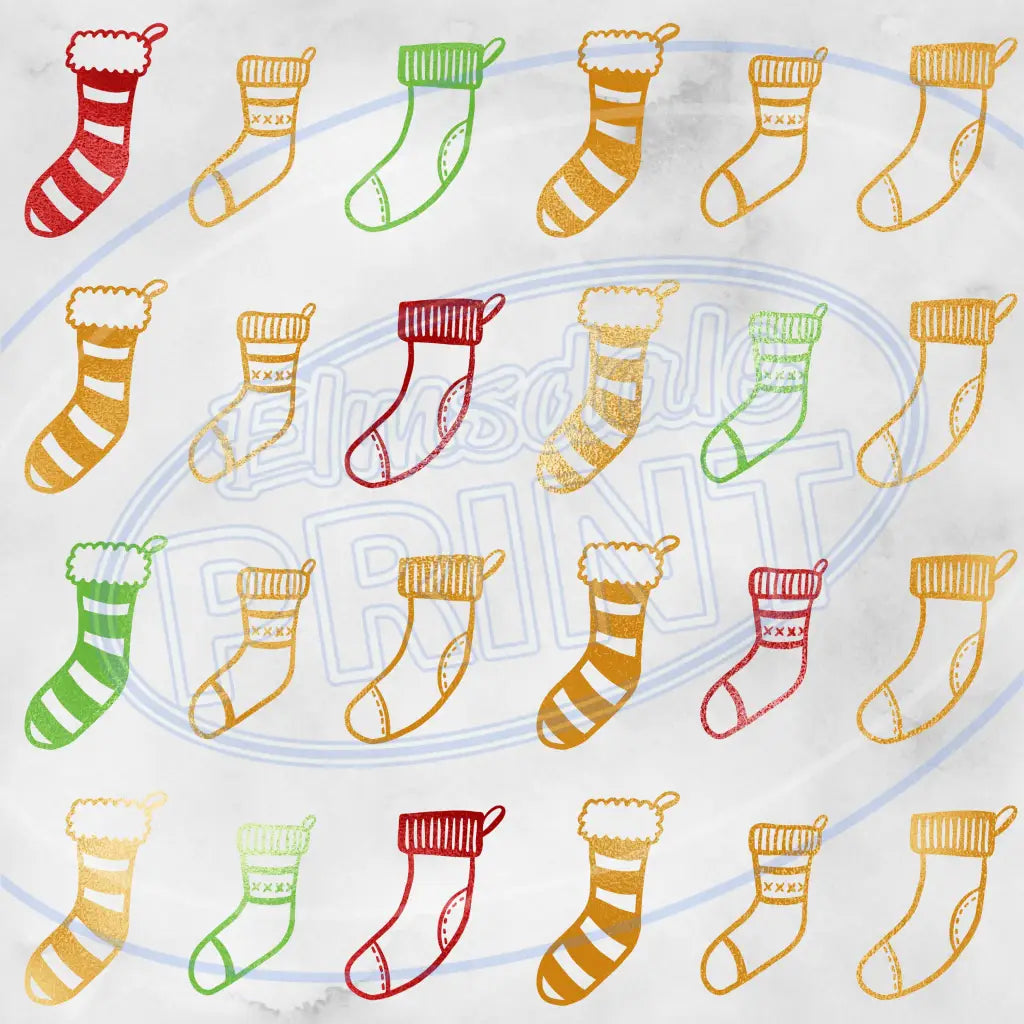 Gold Red Green 014 Printed Pattern Vinyl