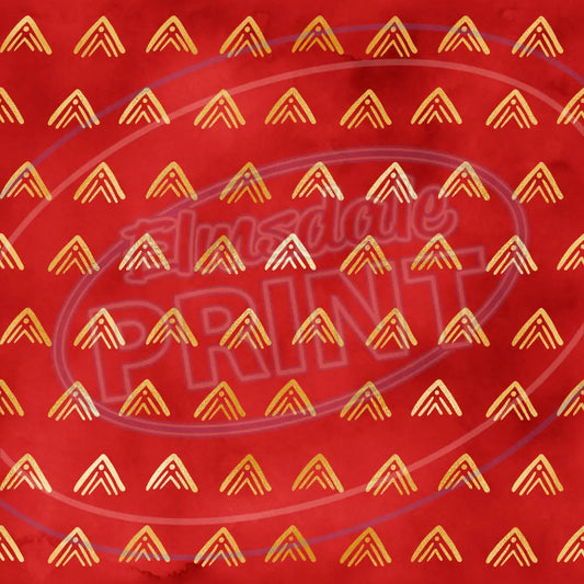 Gold Red Green 015 Printed Pattern Vinyl