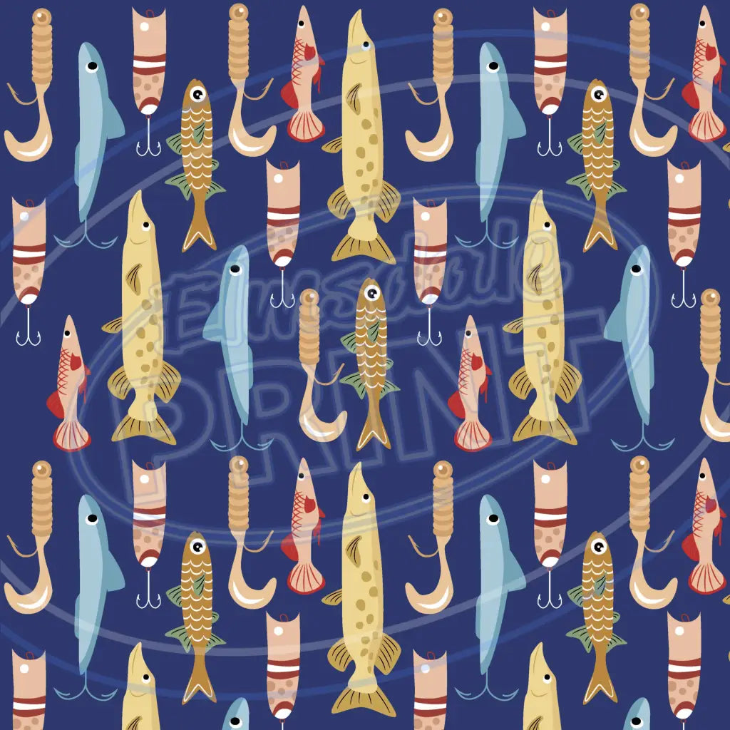 Gone Fishing 007 Printed Pattern Vinyl