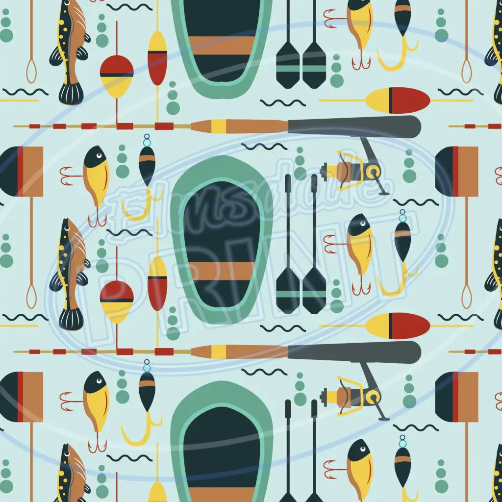 Gone Fishing 010 Printed Pattern Vinyl