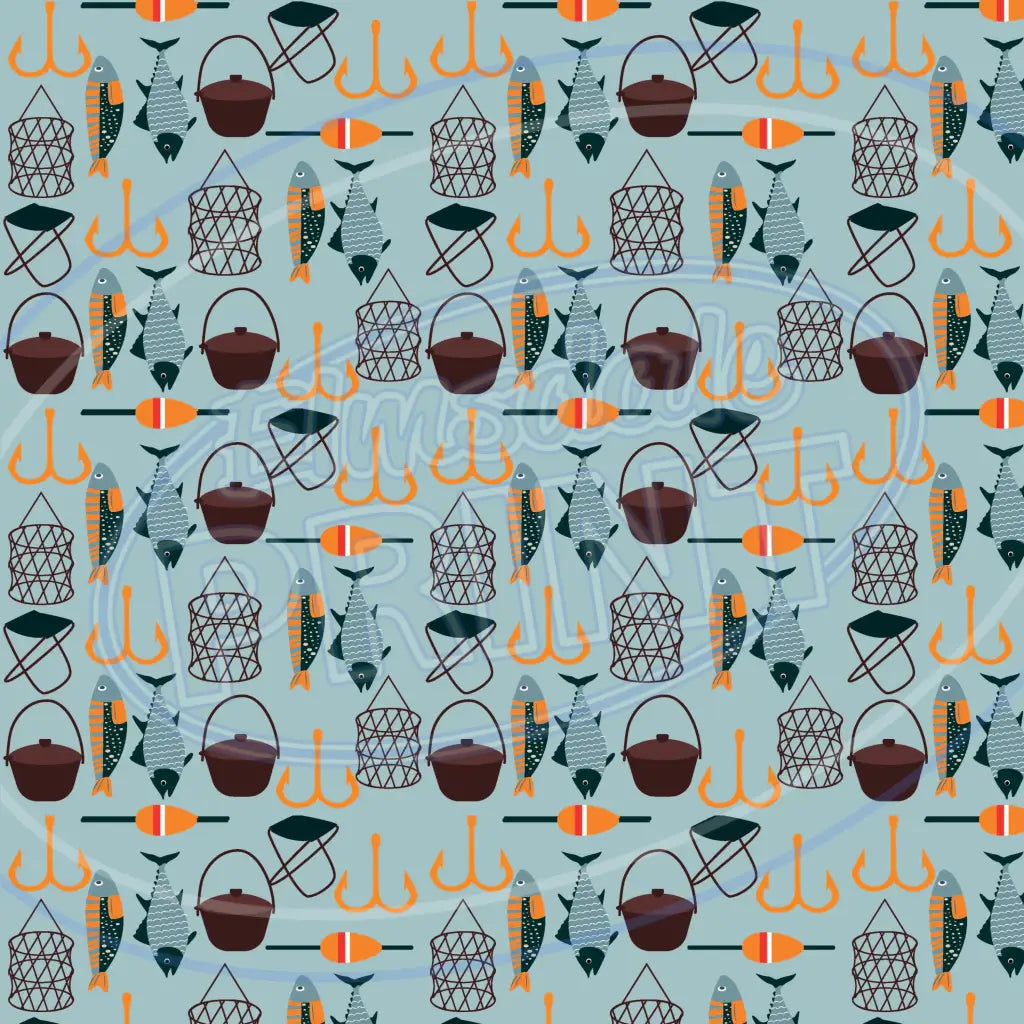 Gone Fishing 013 Printed Pattern Vinyl
