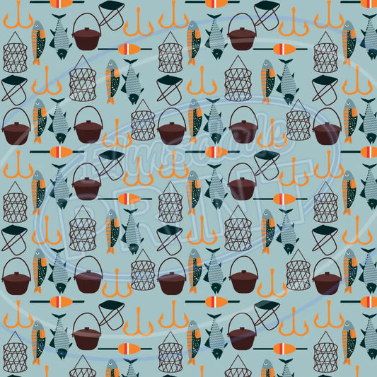 Gone Fishing 013 Printed Pattern Vinyl