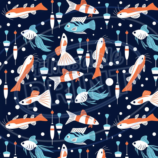 Gone Fishing 017 Printed Pattern Vinyl