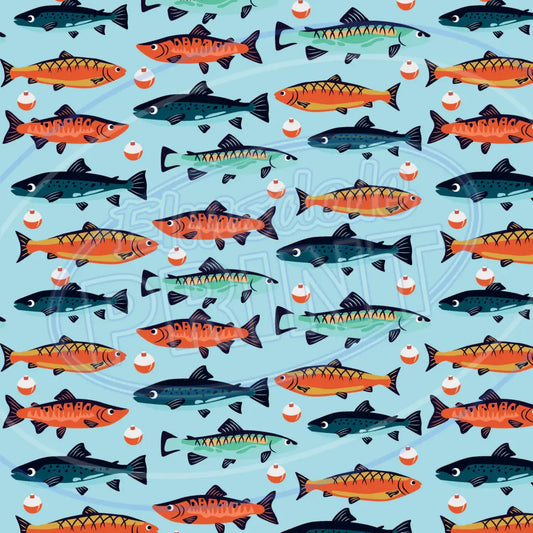 Gone Fishing 018 Printed Pattern Vinyl