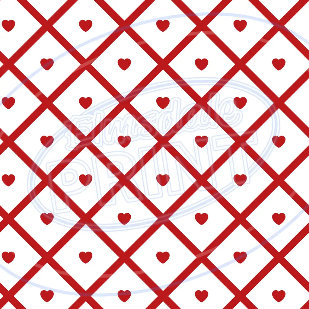 Heart Plaid 007 Printed Pattern Vinyl
