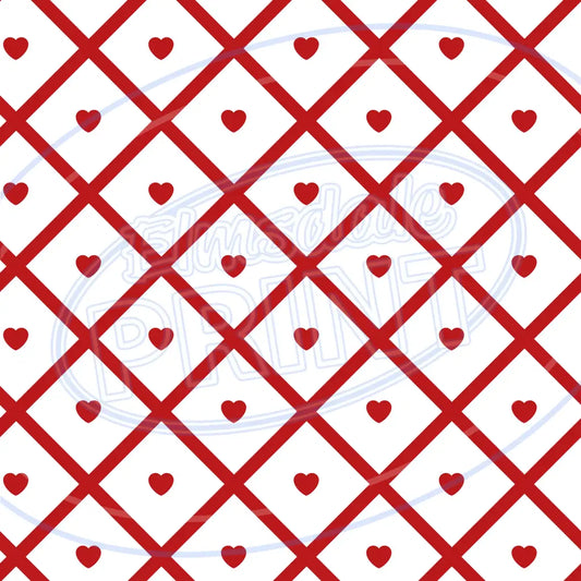 Heart Plaid 007 Printed Pattern Vinyl