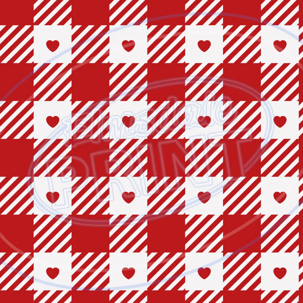 Heart Plaid 008 Printed Pattern Vinyl