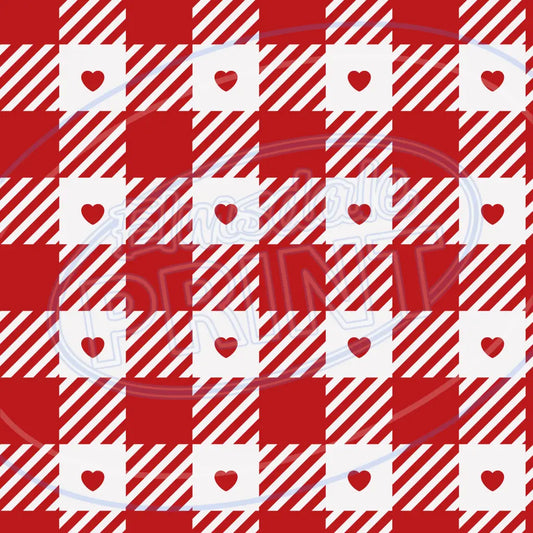 Heart Plaid 008 Printed Pattern Vinyl