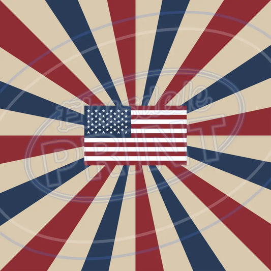 July 4Th Retro 007 Printed Pattern Vinyl