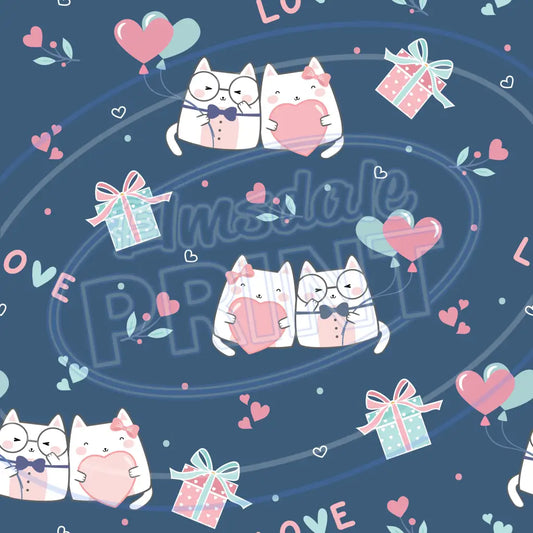 Love Cats 003 Printed Pattern Vinyl