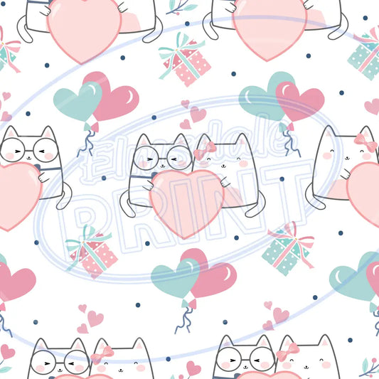 Love Cats 009 Printed Pattern Vinyl