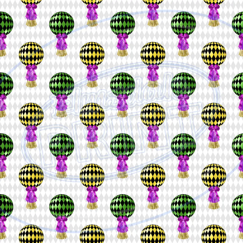 Mardi Gras Bling 002 Printed Pattern Vinyl