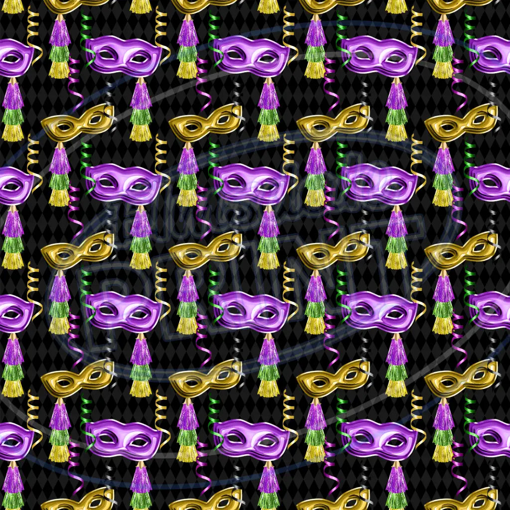 Mardi Gras Bling 003 Printed Pattern Vinyl