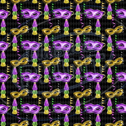 Mardi Gras Bling 003 Printed Pattern Vinyl