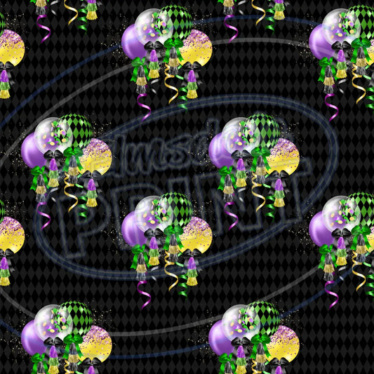 Mardi Gras Bling 012 Printed Pattern Vinyl