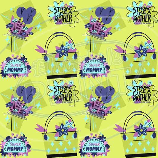 Mom Tattoo 002 Printed Pattern Vinyl