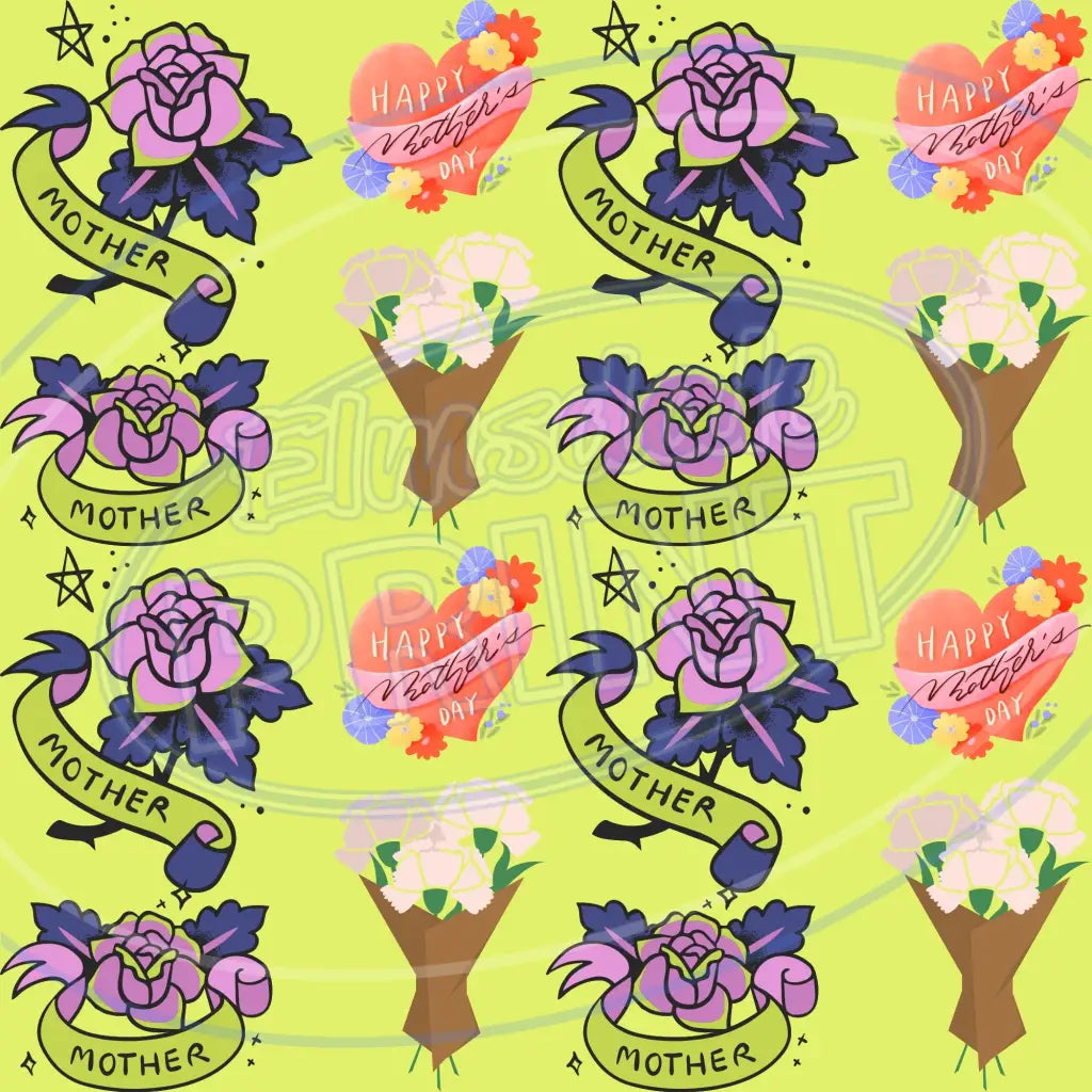 Mom Tattoo 007 Printed Pattern Vinyl