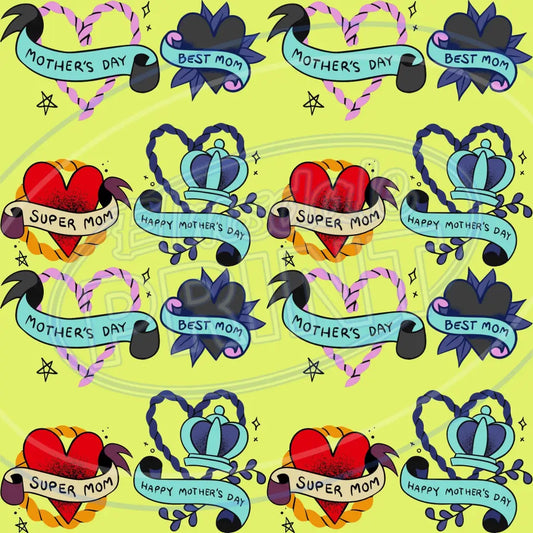 Mom Tattoo 008 Printed Pattern Vinyl