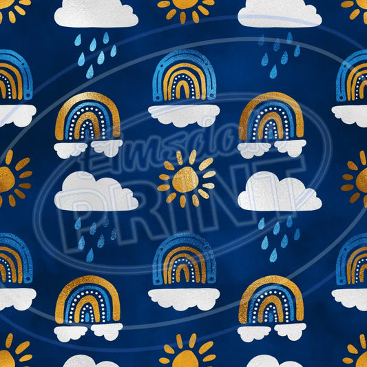 Navy Nursery 003 Printed Pattern Vinyl