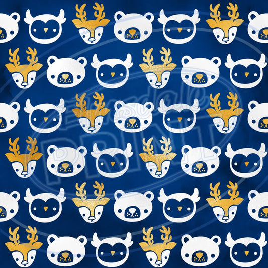 Navy Nursery 009 Printed Pattern Vinyl
