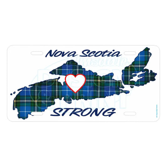 Nova Scotia Strong: License Plates - 6’’ x 12’’ Aluminum License Plate / White Background