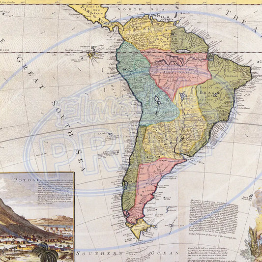 Old World Maps 006 Printed Pattern Vinyl