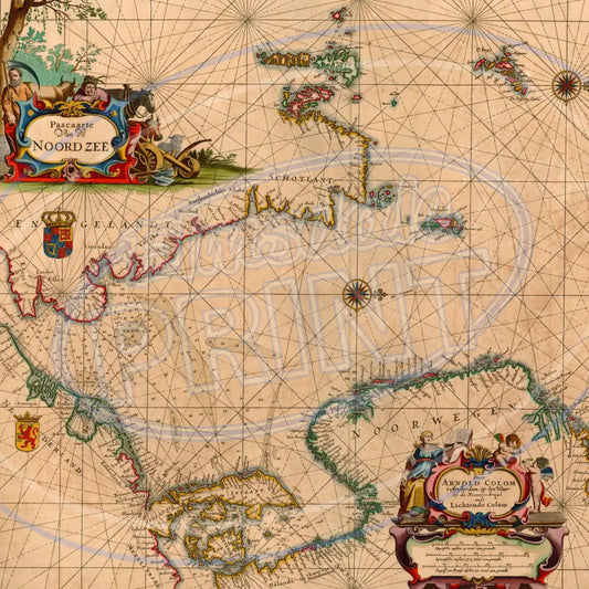 Old World Maps 010 Printed Pattern Vinyl