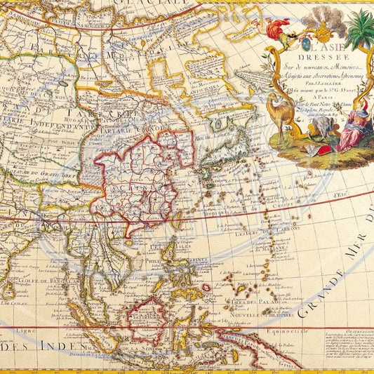 Old World Maps 011 Printed Pattern Vinyl