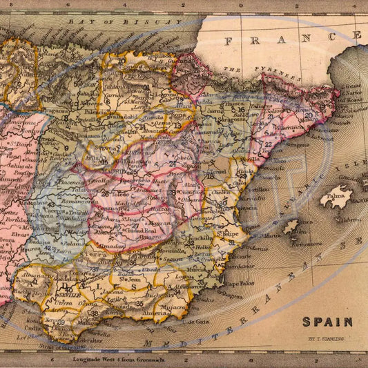 Old World Maps 013 Printed Pattern Vinyl