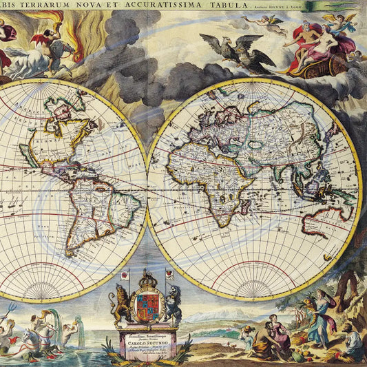 Old World Maps 014 Printed Pattern Vinyl