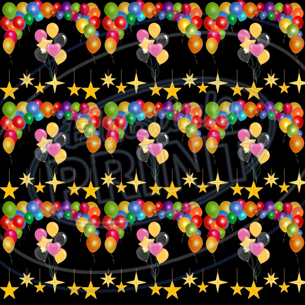 Party Balloons 007 Printed Pattern Vinyl