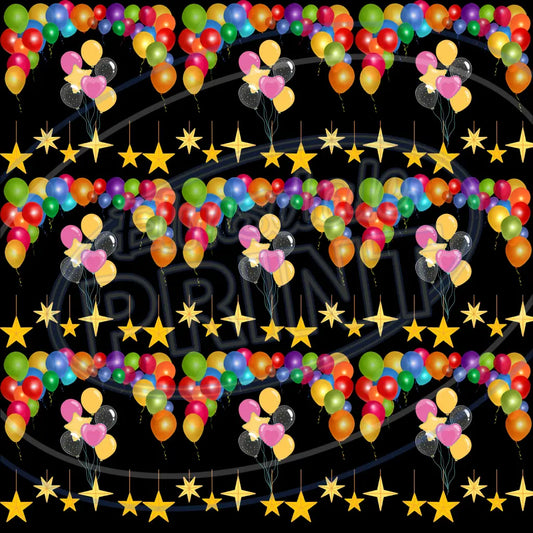 Party Balloons 007 Printed Pattern Vinyl