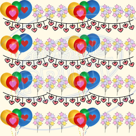 Party Balloons 008 Printed Pattern Vinyl