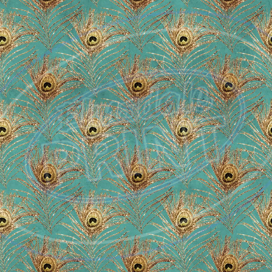 Peacock Feathers 008 Printed Pattern Vinyl