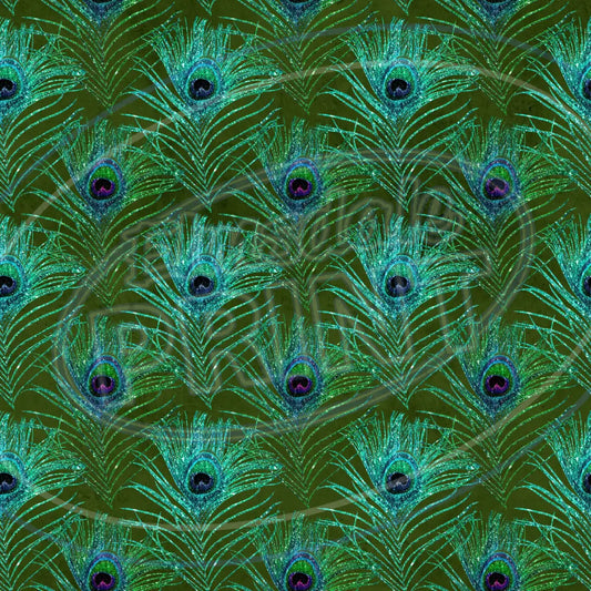 Peacock Feathers 010 Printed Pattern Vinyl