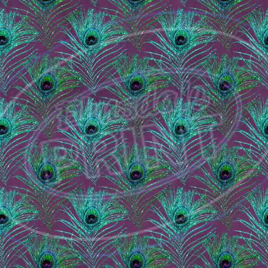 Peacock Feathers 015 Printed Pattern Vinyl