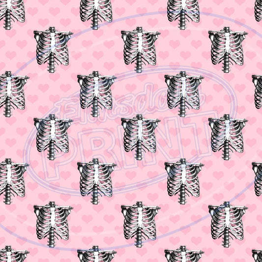 Pink Black Goth 006 Printed Pattern Vinyl