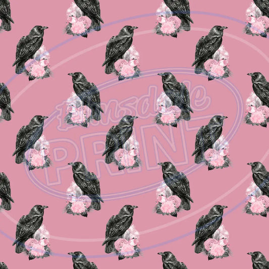 Pink Black Goth 015 Printed Pattern Vinyl