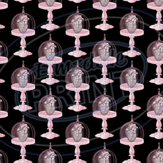 Pink Black Goth 020 Printed Pattern Vinyl