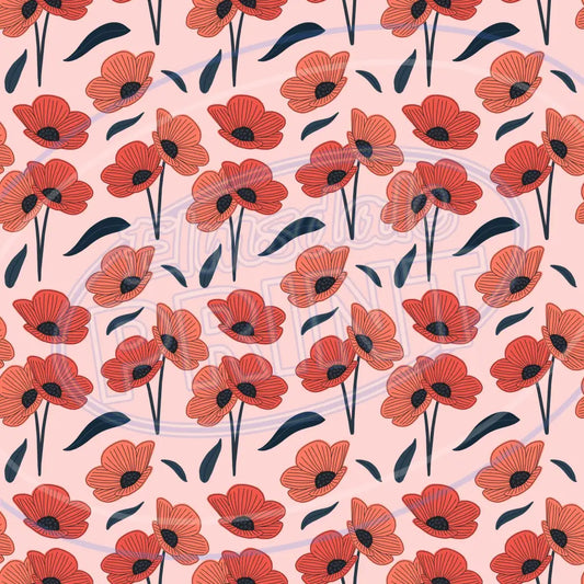 Poppy Motif 005 Printed Pattern Vinyl