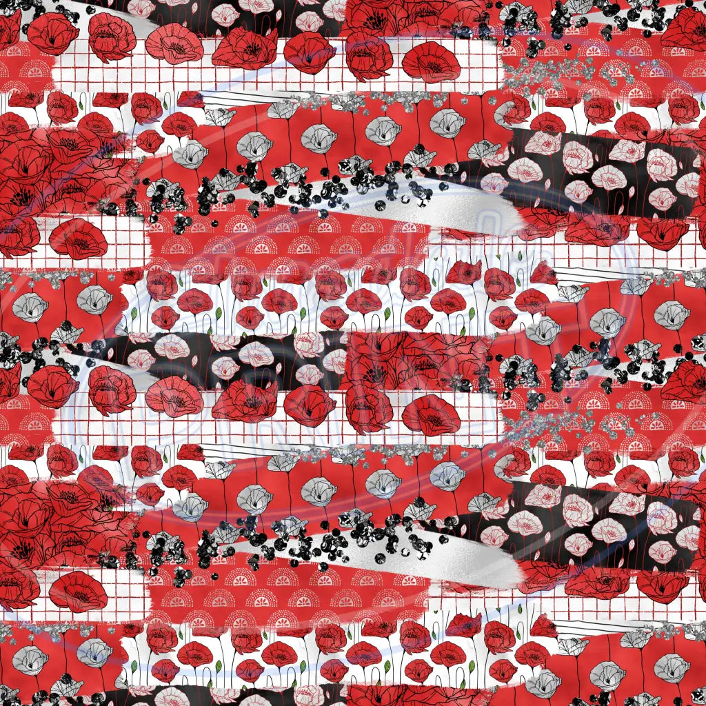 Poppy Sheen 010 Printed Pattern Vinyl
