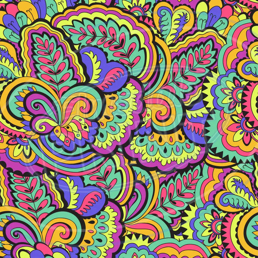 Trippy Psychedelic 001 Printed Pattern Vinyl