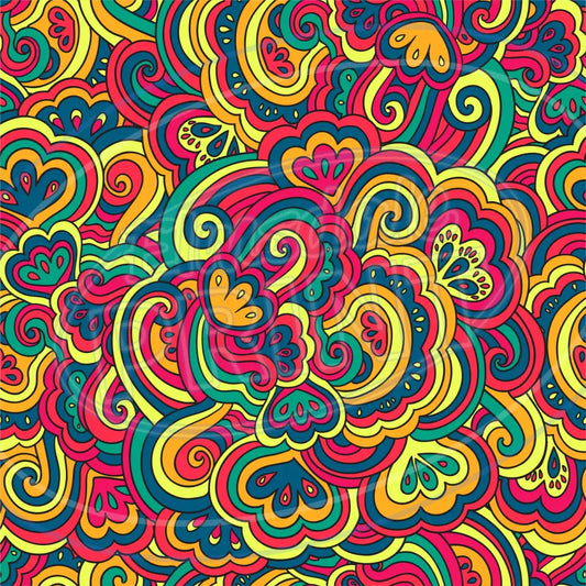 Trippy Psychedelic 004 Printed Pattern Vinyl