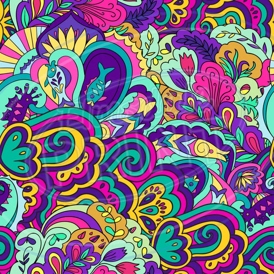 Trippy Psychedelic 007 Printed Pattern Vinyl