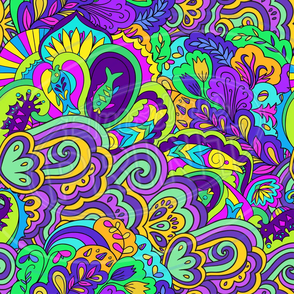 Trippy Psychedelic 009 Printed Pattern Vinyl