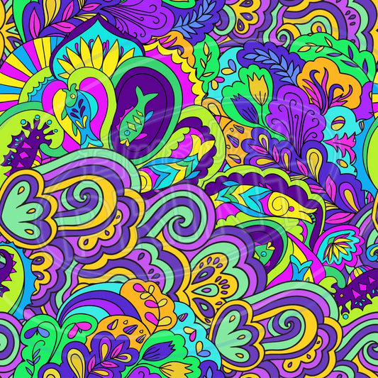 Trippy Psychedelic 009 Printed Pattern Vinyl