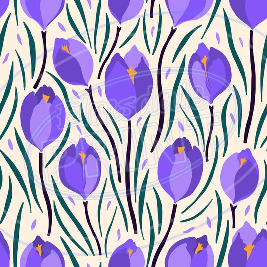Purple Petals 004 Printed Pattern Vinyl