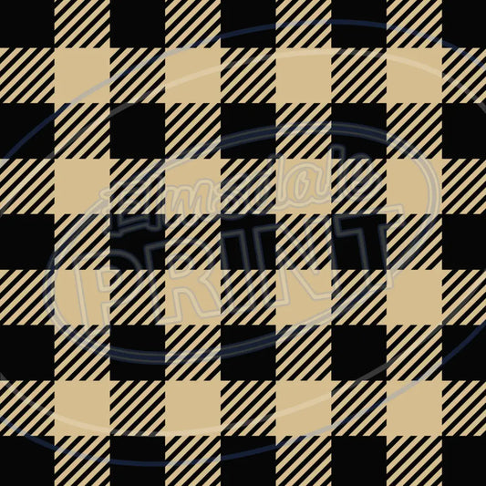 Red & Tan Plaid 001 Printed Pattern Vinyl